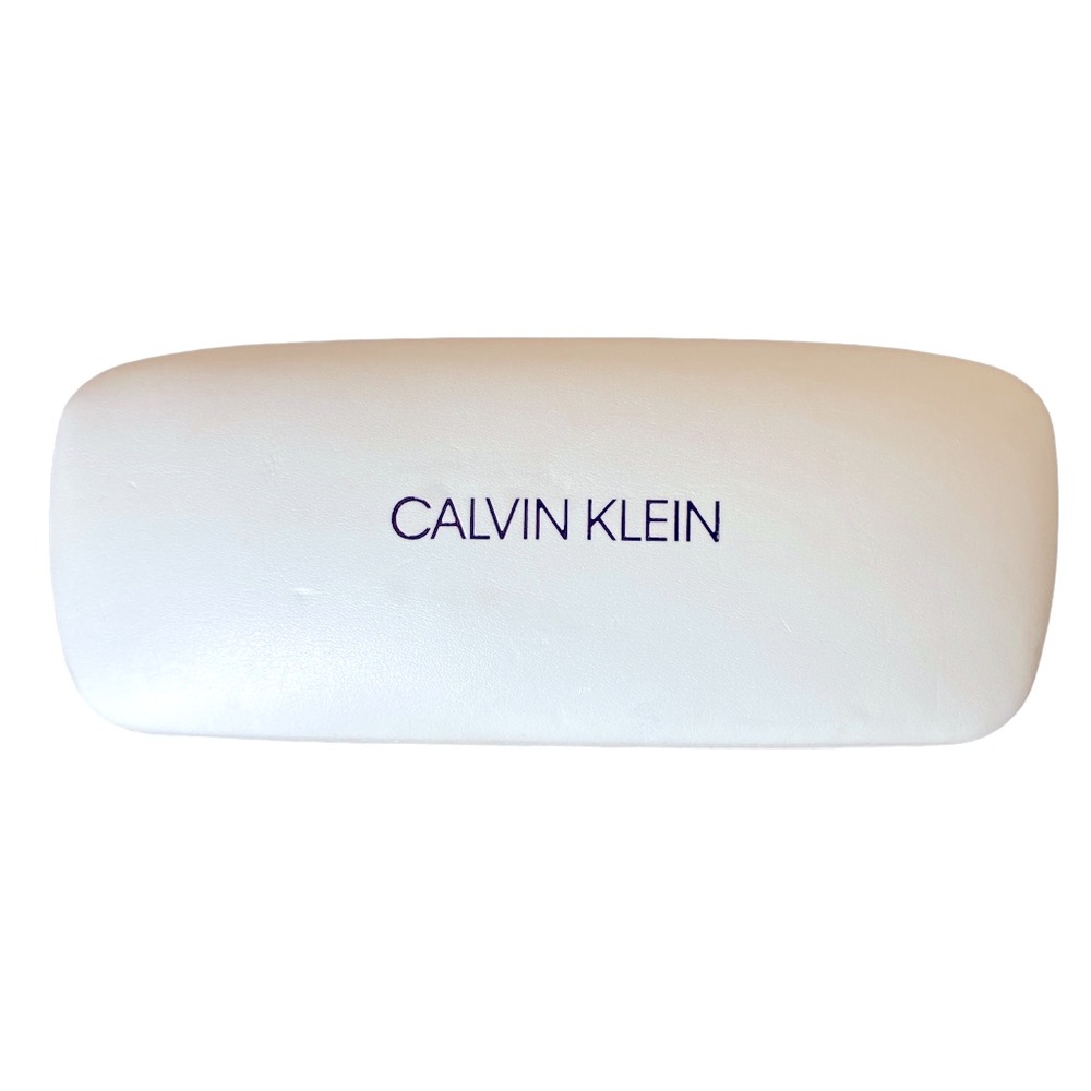 Calvin Klein Hard Cover Sunglasses Case White Outer Black Interior Glasses Specs